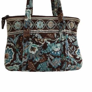 Vera Bradley Java Blue Print 12" purse zipped